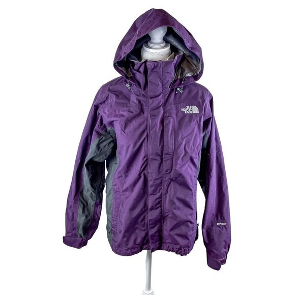 The North Face Ski Jacket HyVent Parka with Removable Fleece Purple Gray sz M - Picture 1 of 16